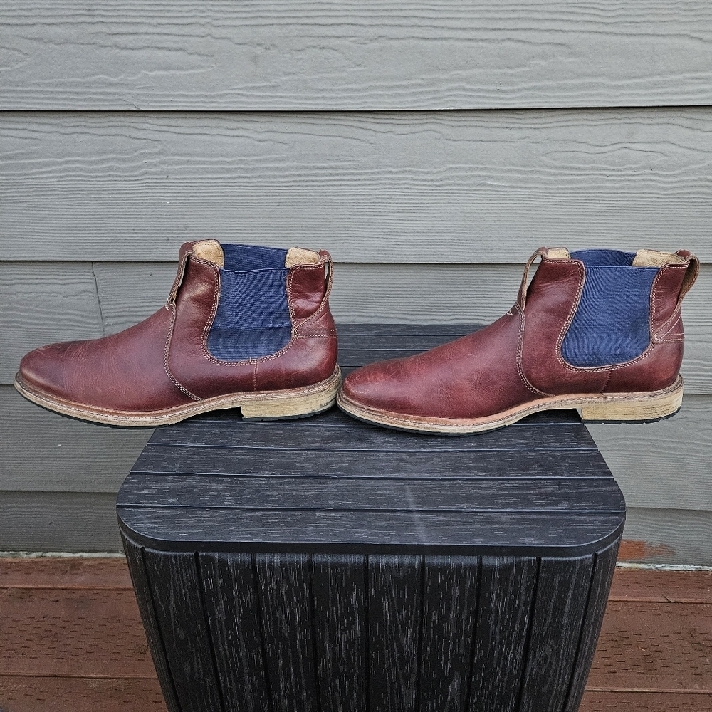 Florsheim Cabin Gore Boot In Chestnut Brown Pull On Leather Shoes Mens Size 10 D - Picture 10 of 16